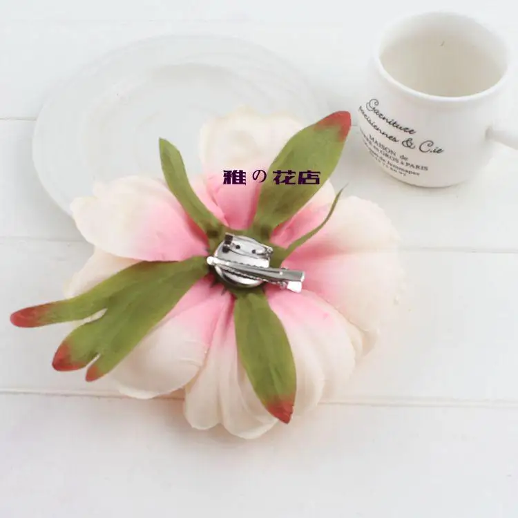 Summer Women  Bohemia Sea Beach Big Peony Flower Hair Clip Bridal Wedding Headwear Holiday Ornaments Accessories HP9