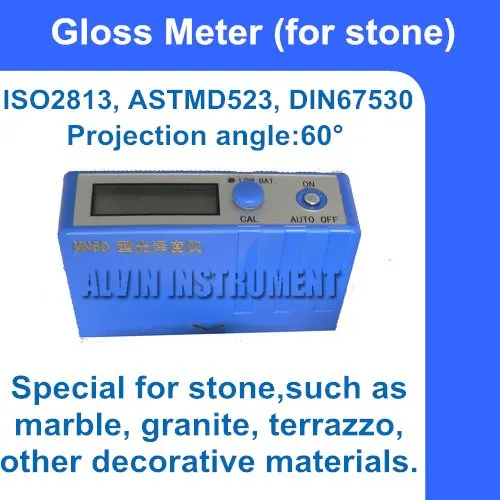 Stone Gloss Meter Gauge Glossmeter 0~199gs Projection angle:60 degree Resolution:1 Accuracy:+-2GS Free Shipping