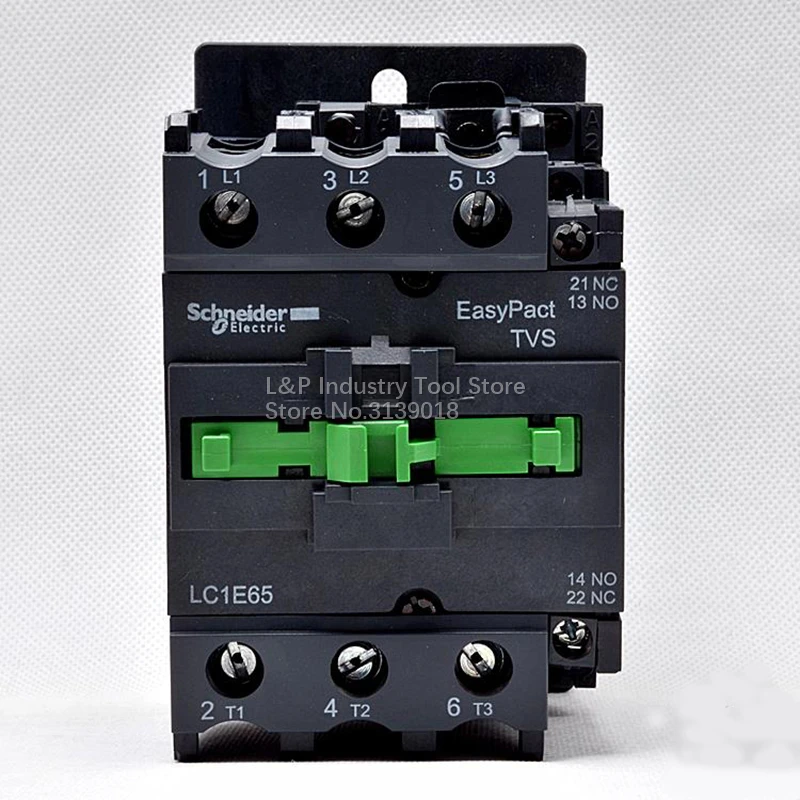 100% Original Schneider Contact Device LC1-E EasyPact TVS Series Control LC1E65M5N 65A 3P Contactor AC220V Updated To LC1N65M5N