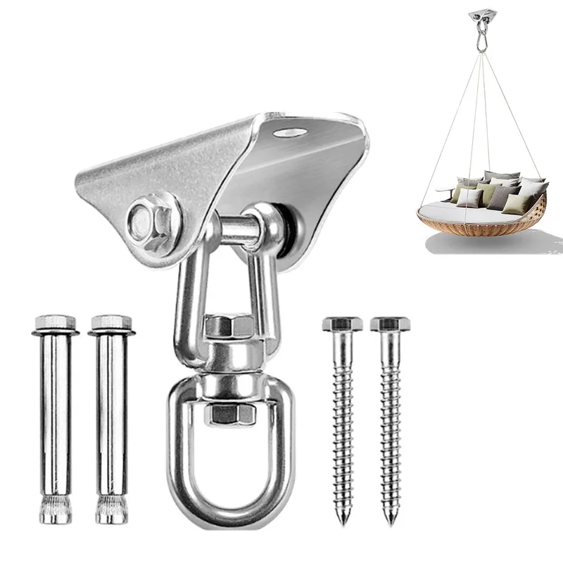 304 Stainless Steel Heavy Duty Swing Fixed Buckles Hook Hanger for Yoga Hammock Chair Sandbag Swing Sets