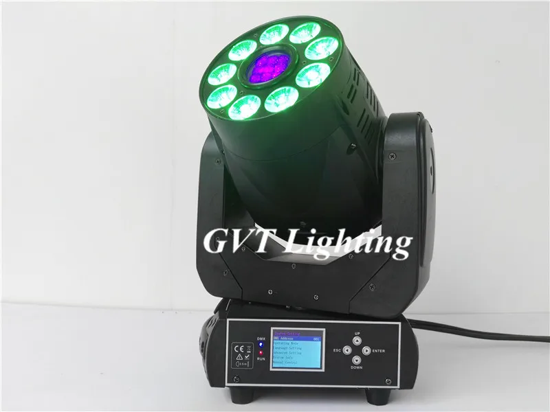 4pcs/lot Spot+Wash 2 IN 1 Led Moving Head Light 90W white+9x18W RGBWA UV 6 IN1 LEDS 11 Degree Spot/25 Degree Wash CE ROHS