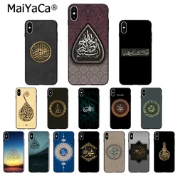 MaiYaCa Islam musulmano bismil-m Allah custodia morbida per telefono in TPU nero per Apple iPhone 8 7 6 6S Plus X XS MAX 5 5s SE XR