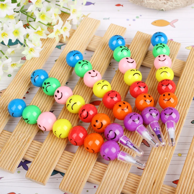 2 pcs/lot cute face color art marker demountable caryon color pen kawaii stationery school supplies canetas escolar papelaria