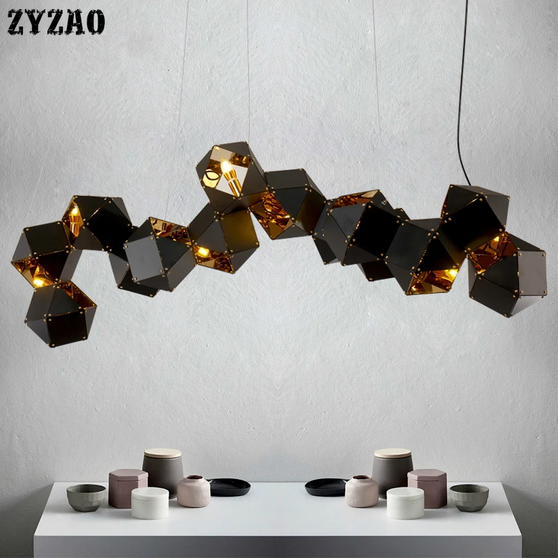 Modern Metal Creative Pendant Lights for Living Room Dining Room Circular Design Hanging Lamps Modern Home Decor Light Fixtures