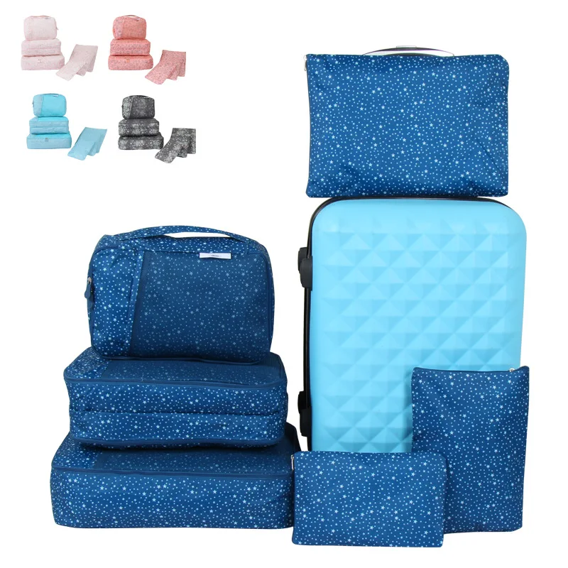 6pcs/set Maternity Diaper Bag Men Travel Bags Sets Waterproof Packing Cube Portable Clothing Sorting Organizer Women Luggage Bag