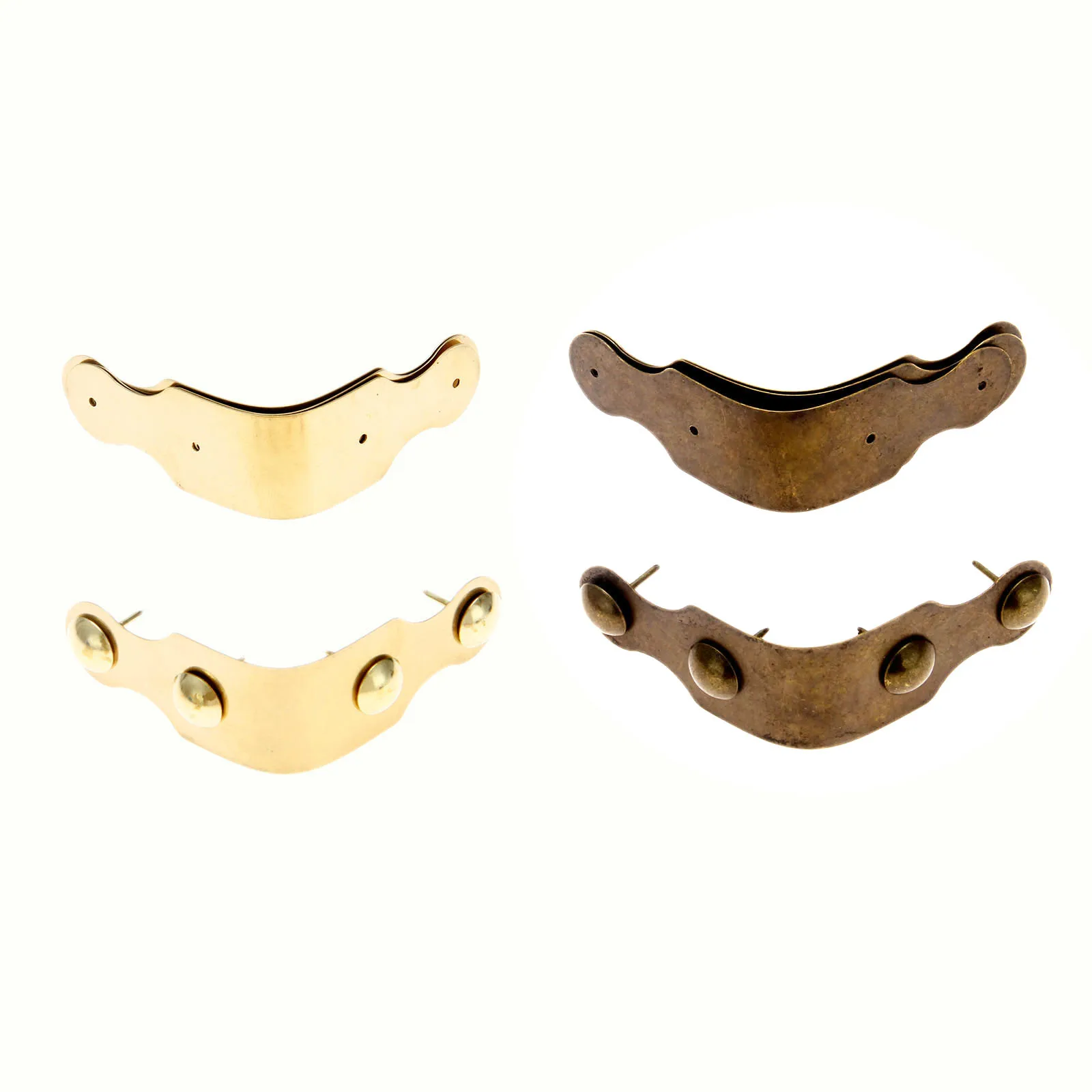 DRELD Protector decorativo de esquina antigua, accesorios de madera para muebles, caja de joyería, soporte de ángulo, Protectores decorativos de esquina, 4 Uds.