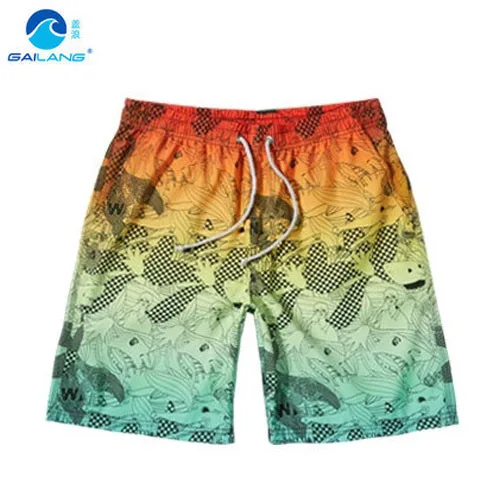 Gailang short de praia masculino, shorts de praia casual de poliéster para homens, shorts boxer e bermuda de secagem rápida, maiô de banho