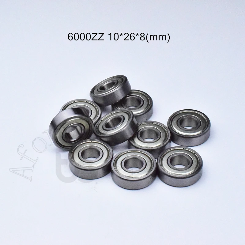 

Bearing 10pcs 6000ZZ 10*26*8(mm) chrome steel Metal Sealed High speed Mechanical equipment parts