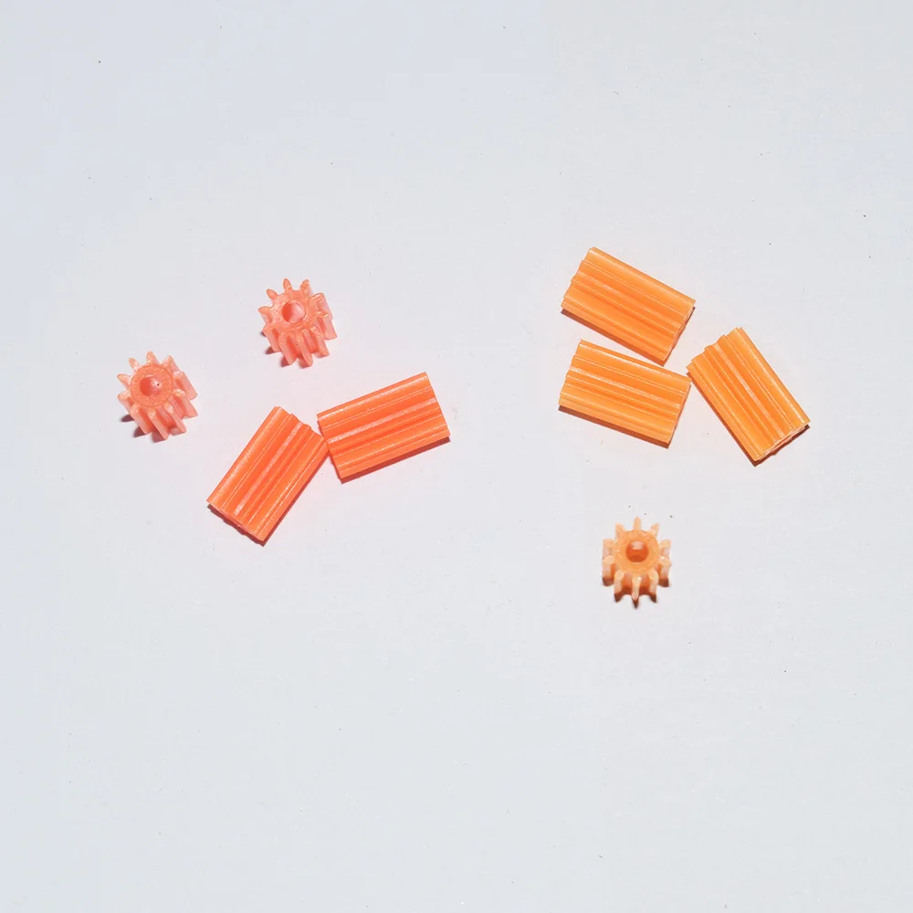 10/100pcs 10T 0.5M 2mm hole soft plastic gear dron rc car plane robot kids toys for boys diy baby accessories montessori GP102AS