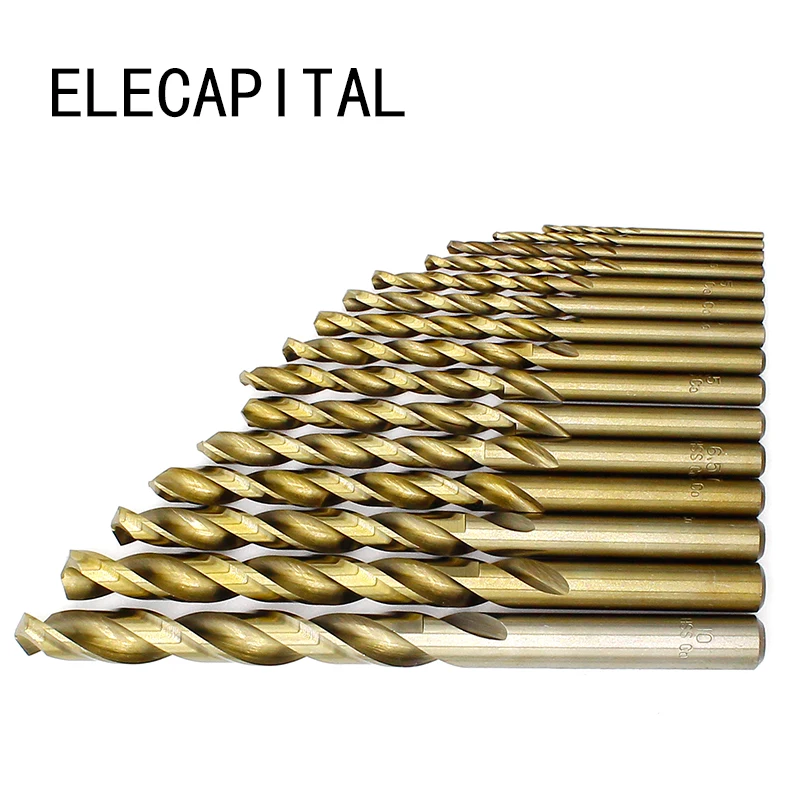 

Высокоскоростное спиральное сверло M35 из стали с кобальтом, длина 40-1,5 мм, длина 40-133 мм, сверло для дерева и металла, 15 шт./компл.