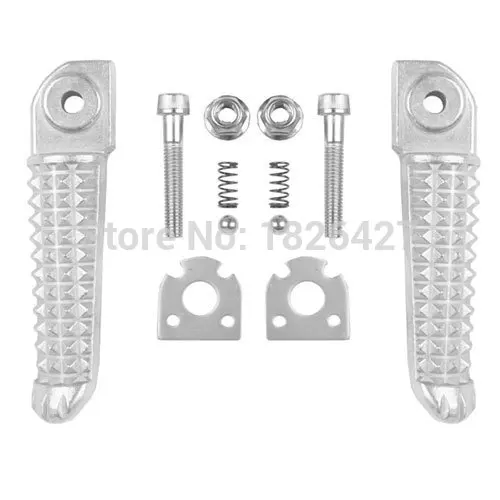 

Motorcycle Accessories Aluminum Rear Footrests Foot pegs For Yamaha YZF R6 YZFR6 2003-2012 R6S 06-09 2007 2008 Silver
