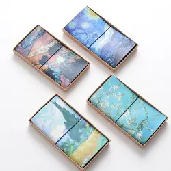 Famous Van Goah Painting PU Leather Cover Planner Notebook Diary Book Exercise Composition Binding Note Notepad Gift Stationery