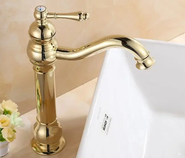 

Vidric Hot and cold water single handle faucets bathroon wahbasin taps golden sink mixer tap basin faucet