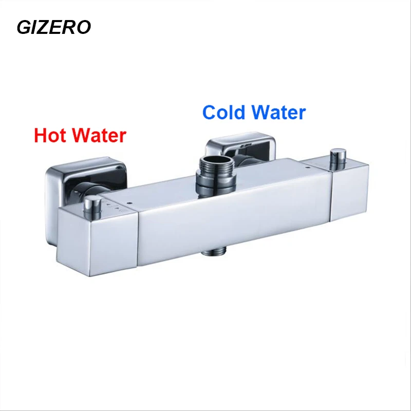 New Arrival Chrome Brass Finish Water Temperature Control Bathroom Thermostatic Shower Set Wall Mounted Thermostat Faucet ZR964