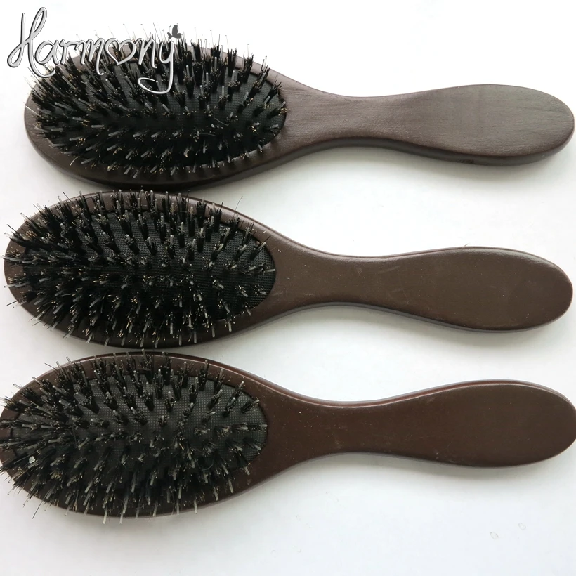 1pc Professional Anti-Static Hair Brush Paddle Brush Comb escova de cabelo brosse a cheveux real wild boar bristle brush