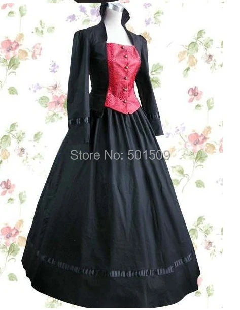 black women ladies plain Medieval dress cosplay Gown long dress belle ball period cosplay/victoria dress cosplay