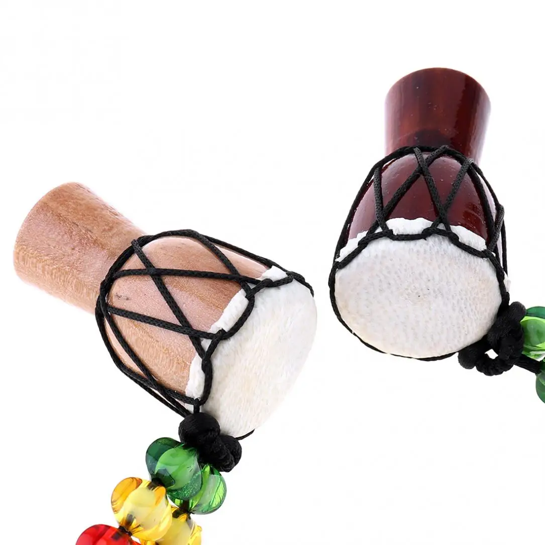 5pcs Mini Lightweight Individuality Djembe Pendant Percussion Musical Instrument Necklace African Hand Drum Accessories Toy