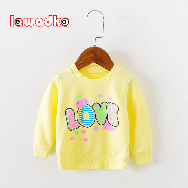 Lawadka Brand Love Pattern Long Sleeve Tops Autumn Clothing Baby Girls Sweatshirts Baby T shirts for Babys Girls Clothes