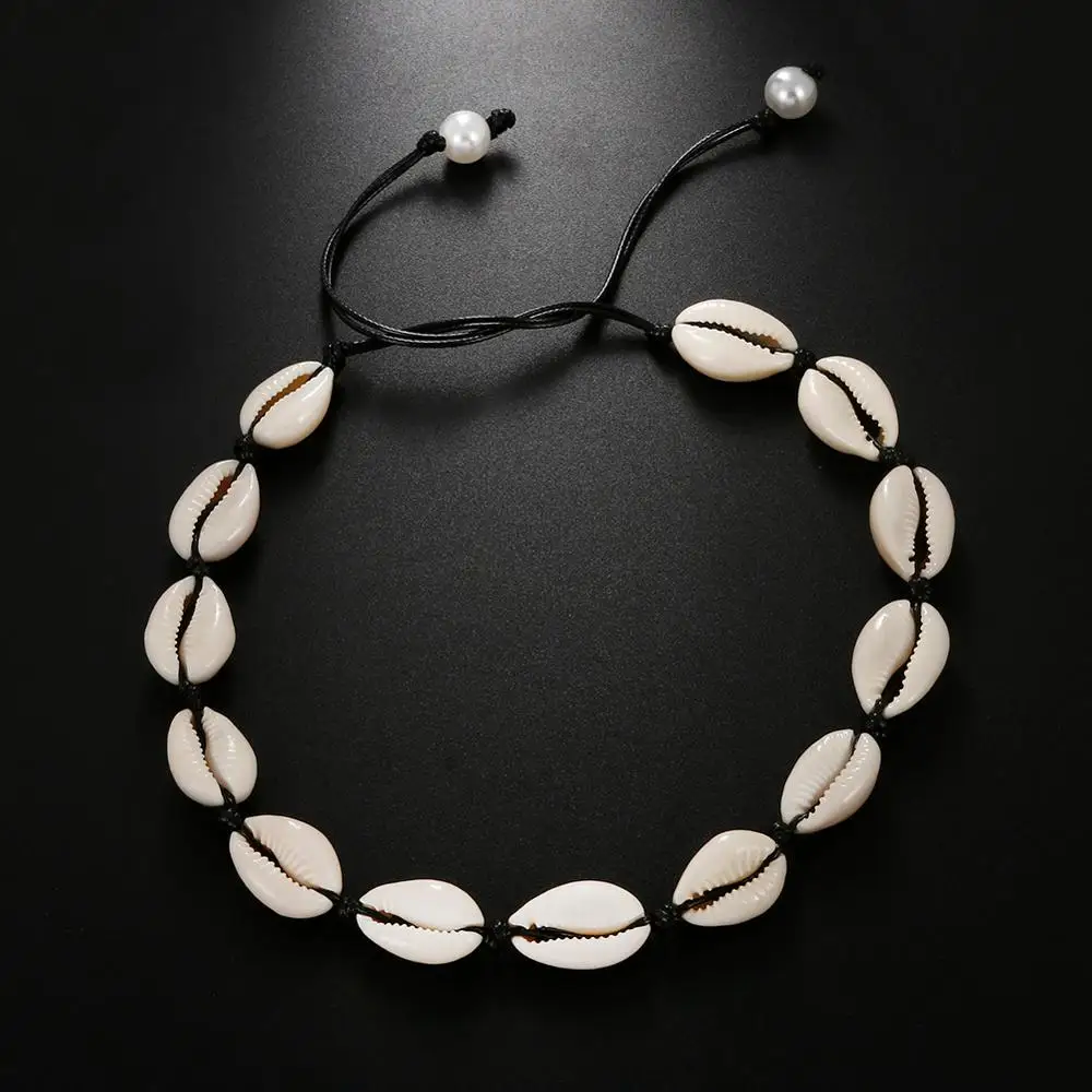 Hot New Woven Choker Shell Jewelry Sexy Women Necklace Accessories Handmade Rope Adj Size Summer Wild Boho Style Girls Necklaces