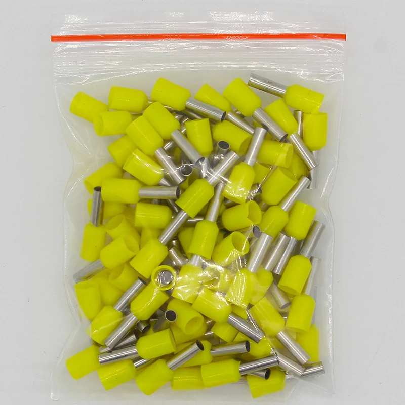 E2508 Tube insulating terminals 2.5MM2 100PCS/Pack Insulated Cable Wire Connector Insulating Crimp Terminal Connector E-