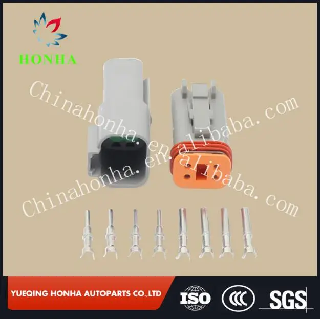 Free shipping Deutsch DT 4 Pin Waterproof Electrical Wire Connector plug Kit DT06-4S DT04-4P With Terminals