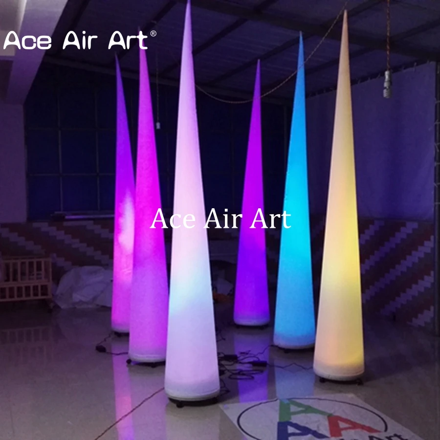 

3m Height Inflatable LED Straight Tusk Cone for Outdoor Decoration of Events