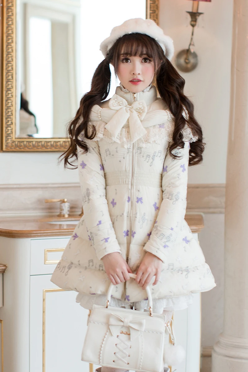 Princess sweet lolita parkas Candy rain Department sweet soft sister small slim long sleeved and long special parkas C22CD7302