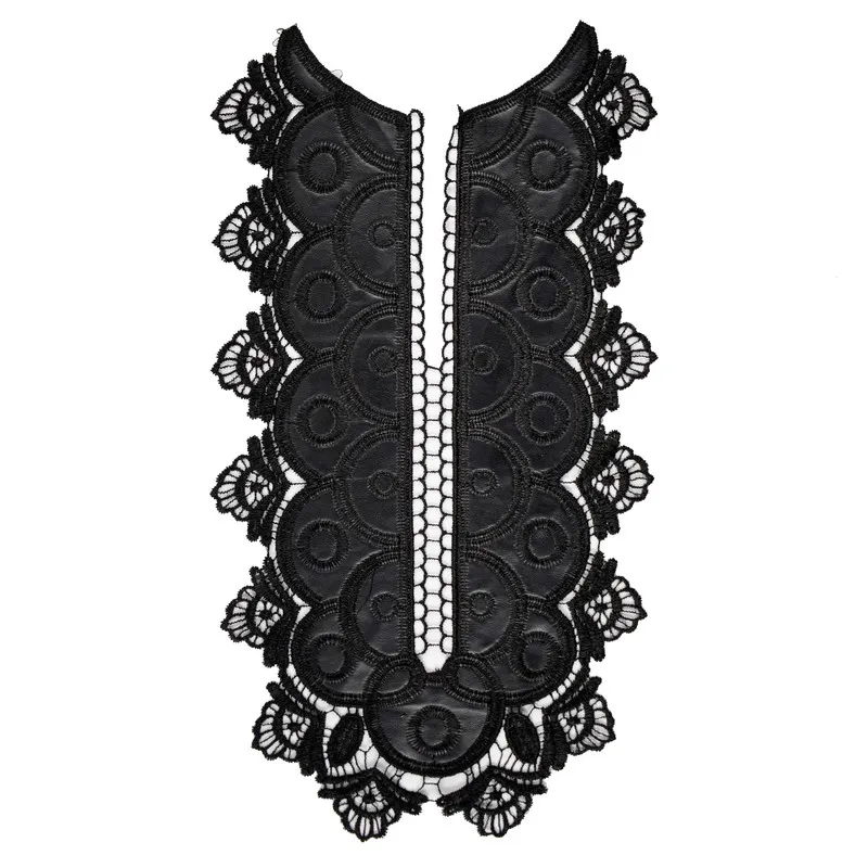 PU Lace Fabric Trim Sew On Dress Clothing Applique Motif Blouse Sewing Accessories DIY Neckline Collar Costume Decoration BW136