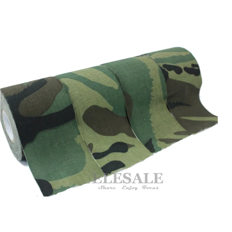 1 Roll 5cm*5m Camouflage Self-Adhesive Tape Hide Cover Anti-Skid Warning Tape For Outdoor Sports Hunting Fishing Cover