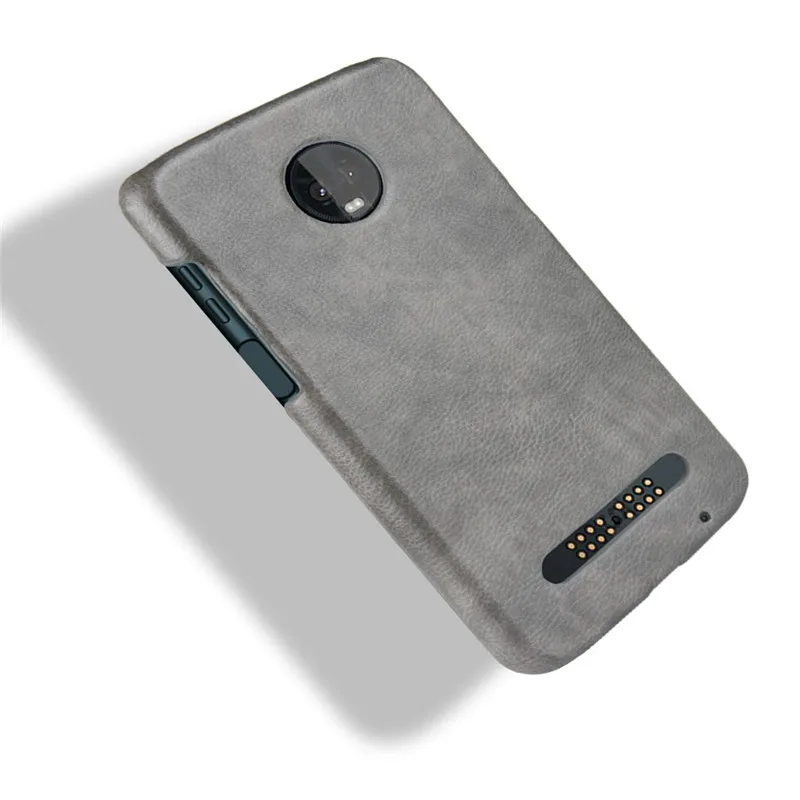 Voor Motorola Moto Z3 Play Case Luxe Ultra Slim Litchi Cover Voor Moto Z3 Spelen Retro PC Shockproof Telefoon Gevallen