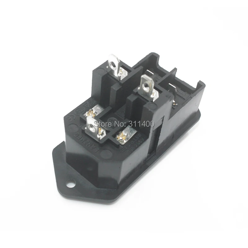 LZ-14-F14 double fuse with black switch IEC socket   use for medical,body building ,beauty apparatus instruments