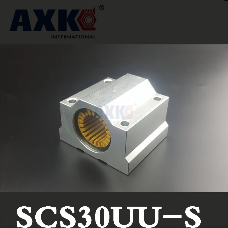 2024 High Quality Sc30uu Scs30uu-s For 30mm Shaft Guide Rail Linear Bearing Block With Lm30uu-s Engineering Plastic Low Noise