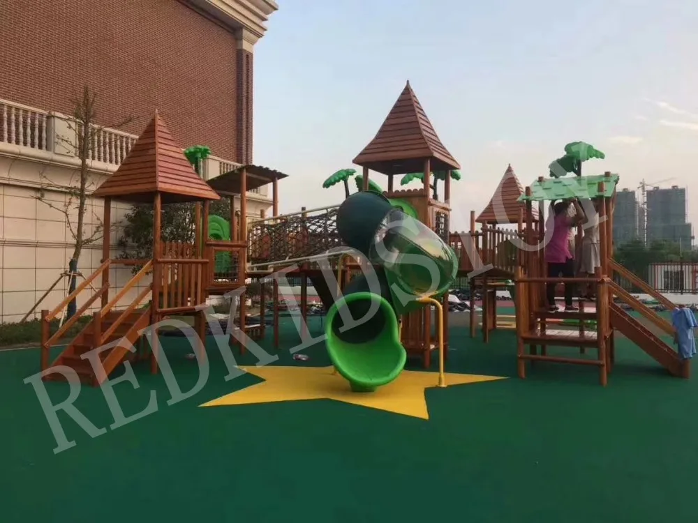 Premium Quality EU Standard Antirust Outdoor Wooden Playground