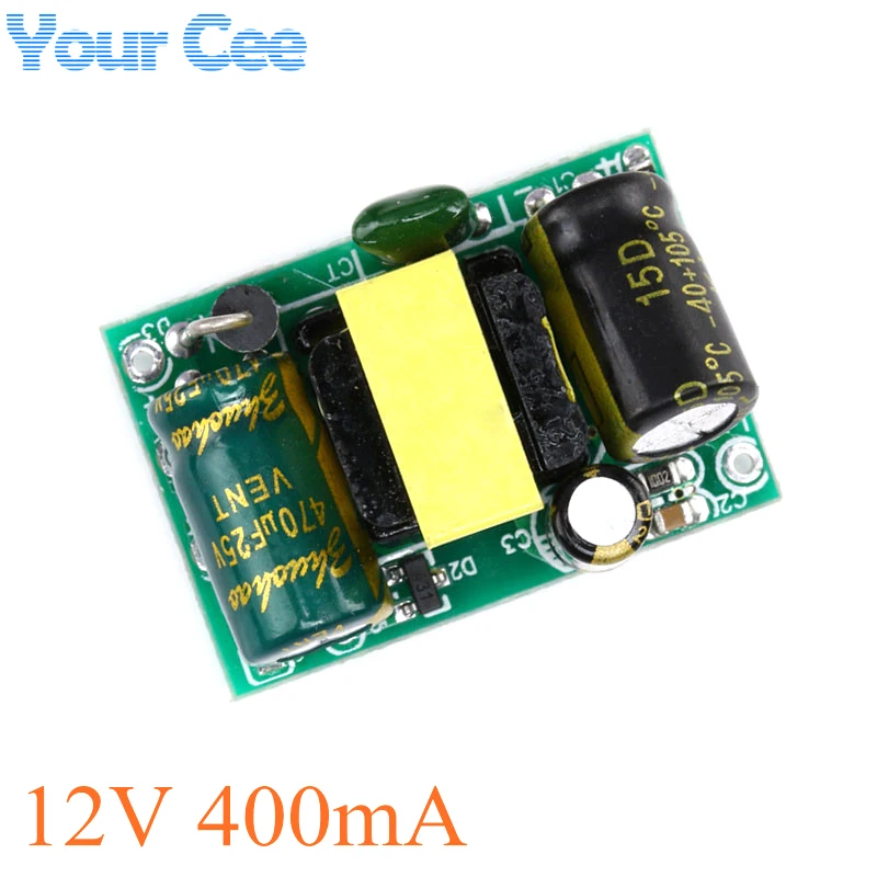 10Pcs/5pcs 12V 400mA 4.5W Isolated Switch AC-DC Buck Step Down Power Supply Module 220V turn 12V 400mA