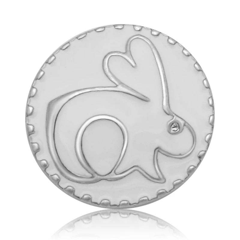 New Fashion Round 4 colors beauty Oil rabbit metal 18mm snap buttons fit 18mm snap jewelry wholesale KZ3289