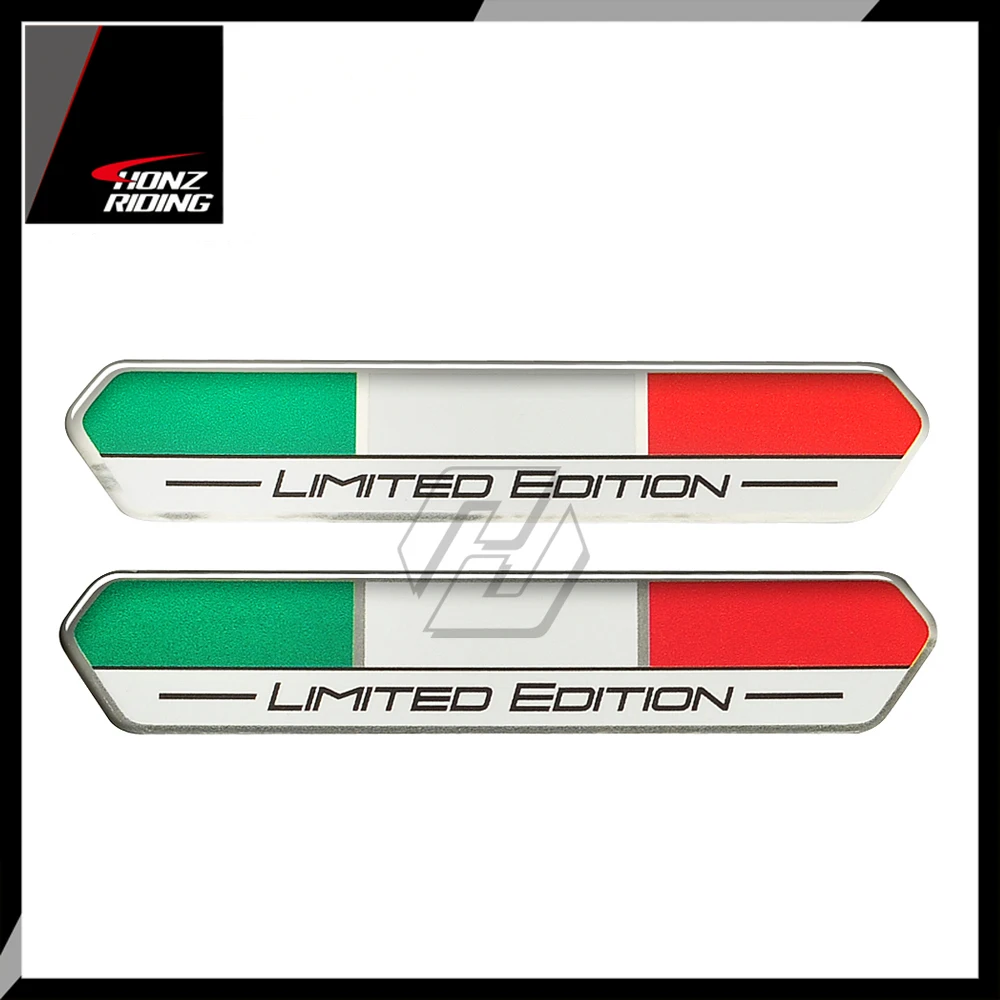 For Piaggio Vespa Aprilia Ducati Italy Flag Sticker Limited Edition Sticker 3D High Gloss Domed Gel Finish for Car Decals