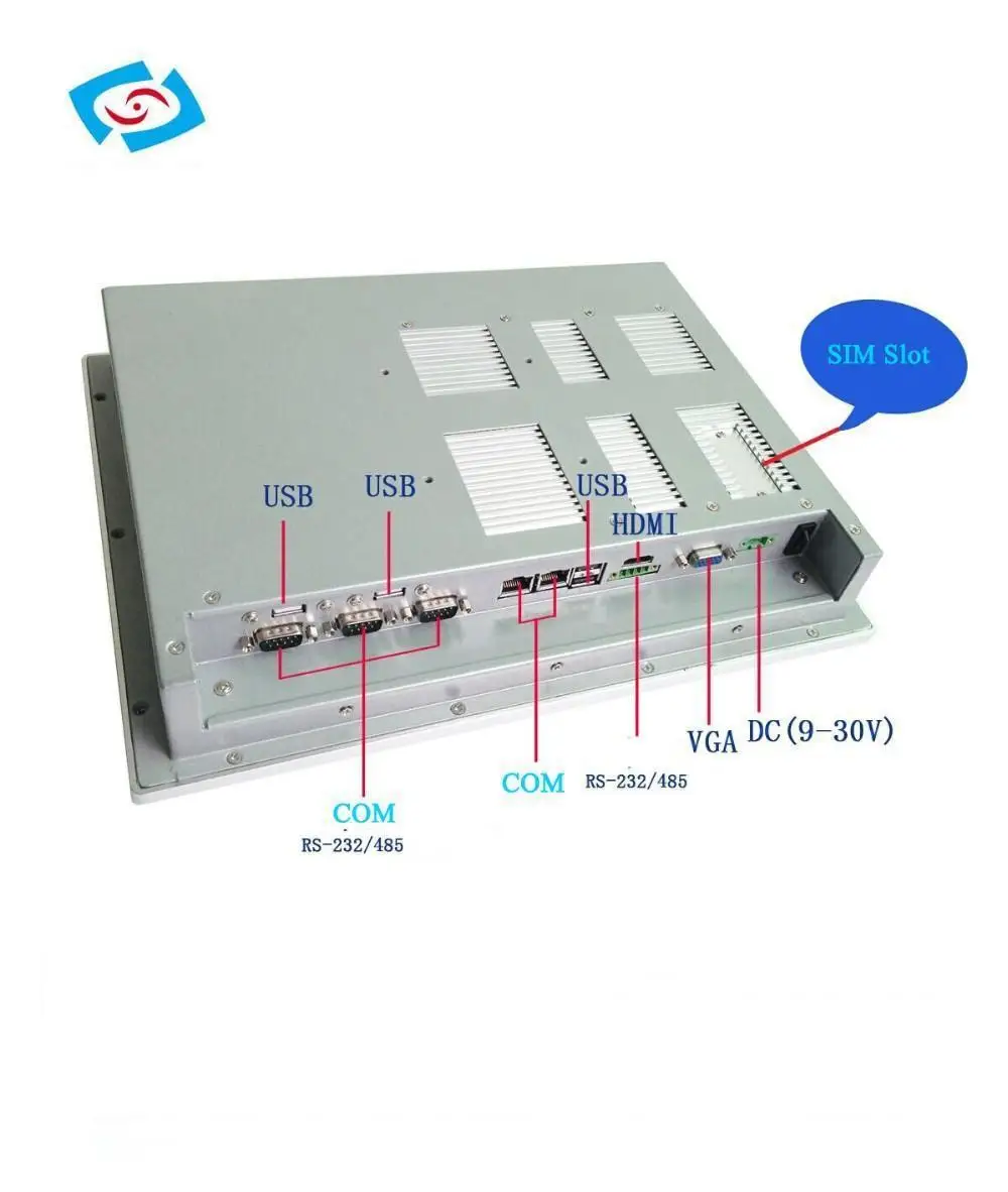 Fanless mini panel PC 12v PPC-104P