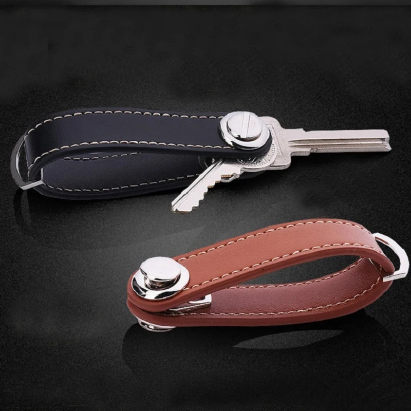 Gibo Auja - Brand New 2019 Genuine Leather Smart Key Holder Organizer Key Chain Key Wallet Famous Designer Creative Gift