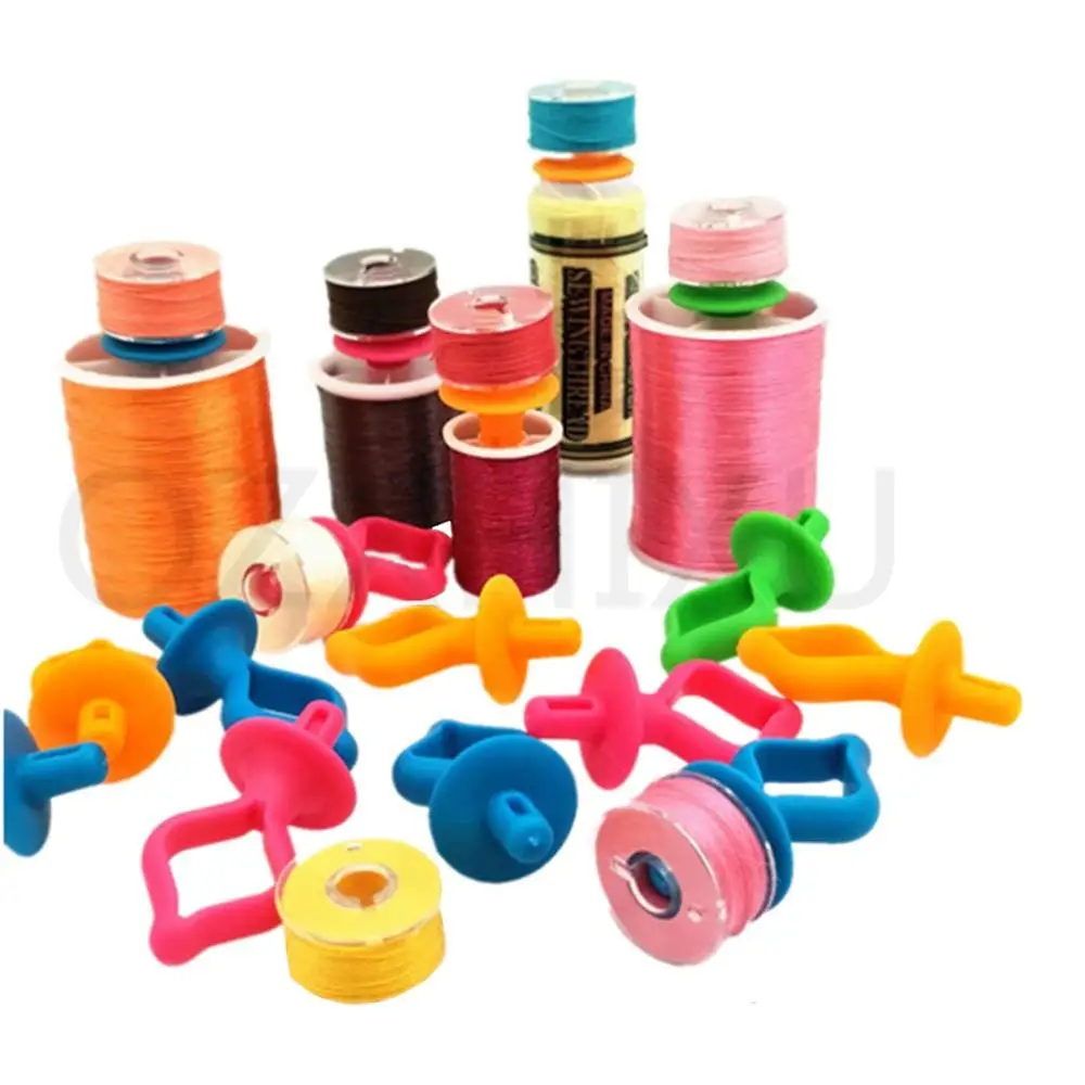 12 Pieces Silicone Bobbin Holder Holders Keeping Bobbin Thread Tails Under Control Sewing Tools Bobbin Clamps Clips Holders