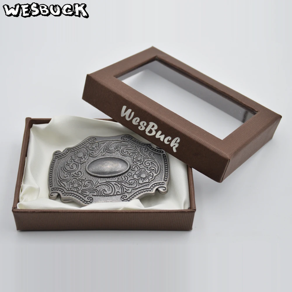 WesBuck Brand Hot Sale Belt Buckle Metal New Style Western Restoring ancient ways Men Women Belt Buckles With PU Belt