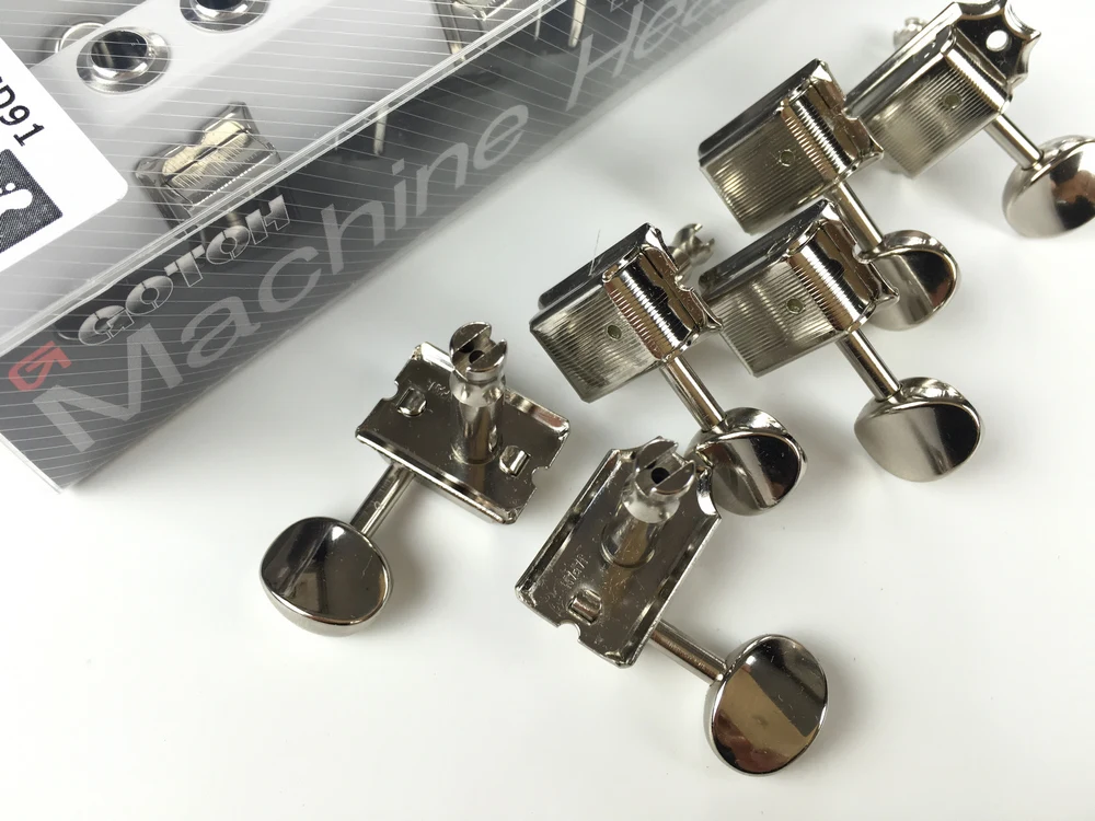 Original 6 In-line GOTOH SD91-05M Kluson Vintage Electric Guitar Machine Heads Tuners ( Nickel ) Tuning Peg MADE IN JAPAN