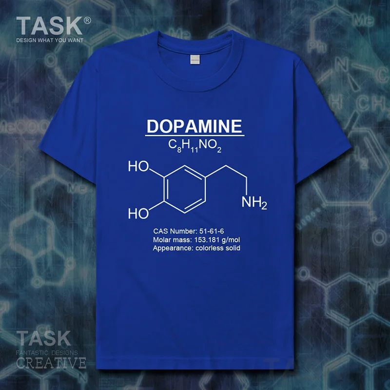 Dopamine Molecular Formula Chemistry Subject clothes Short sleeve t-shirt new Tops t shirt mens sweatshirt summer sports 01