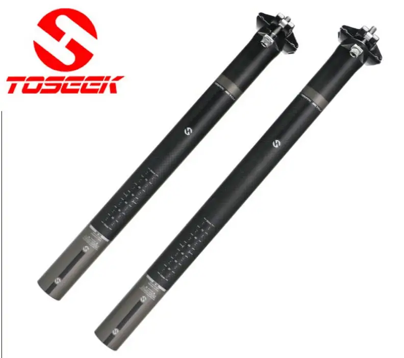 Carbon Seatpost TOSEEK 3K Bicycle Seat post tube MTB Road mountain Bike seat post 27.2 / 30.8 / 31.6 * 400 450mm bike parts