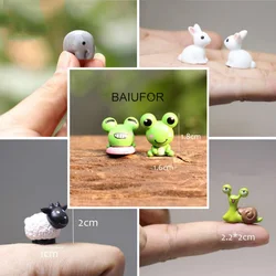 BAIUFOR-Mini Animais Miniatura Fairy Garden, Micro Musgo Paisagem, DIY Terrário Acessórios, Figurinhas para Decoração de Casa