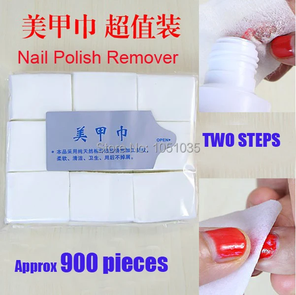 2 pacotes almofadas de algodão 600 pces ferramentas de unhas de papel/removedor de esmalte toalhetes dicas da arte do prego manicure/equipamento da arte do prego