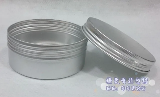 

wholesale 150g Aluminum Cosmetic Jar Container Screw Thread 50pcs/lot 150ml Makeup Container Factory Wholesale