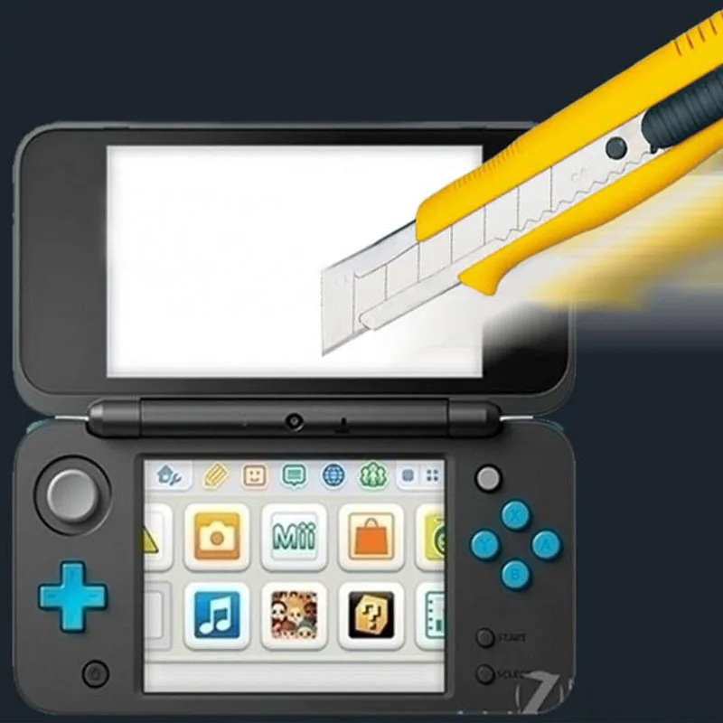 Top กระจกนิรภัยป้องกันหน้าจอ LCD + ด้านล่างล้างฝาครอบสำหรับ Nintendo สำหรับใหม่2DS XL/LL 2DSXL/2DSLL