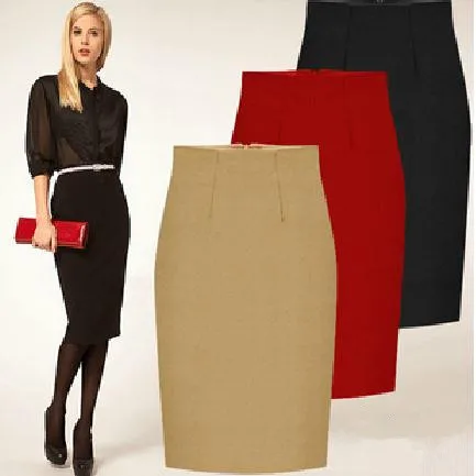 

Free shipping 2022 Winter woolen skirt New arrival women's medium ol woolen high waist slim hip skirt formal career skirt