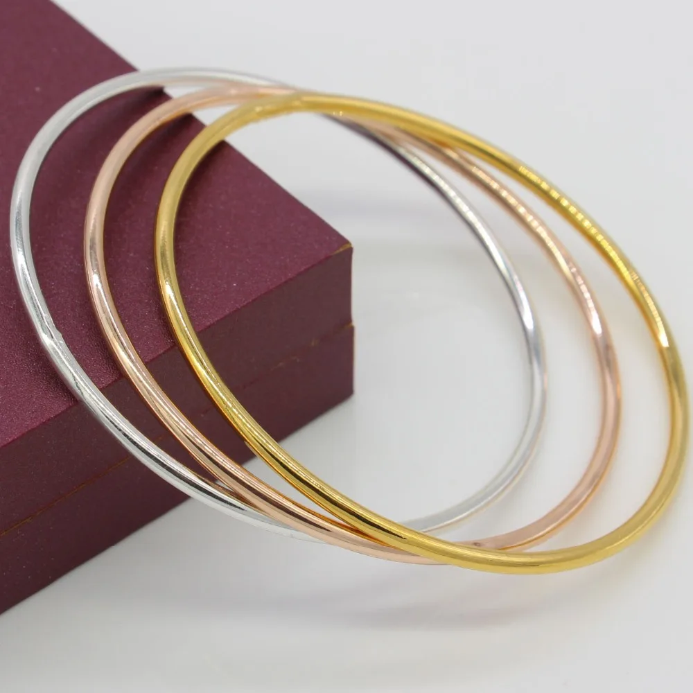 

THREE COLOR Dubai Bangles for Women/Men Silver Plated/Rose/Gold Color Ethiopian Bangle Bracelet Africa Eritrea Arab Jewelry