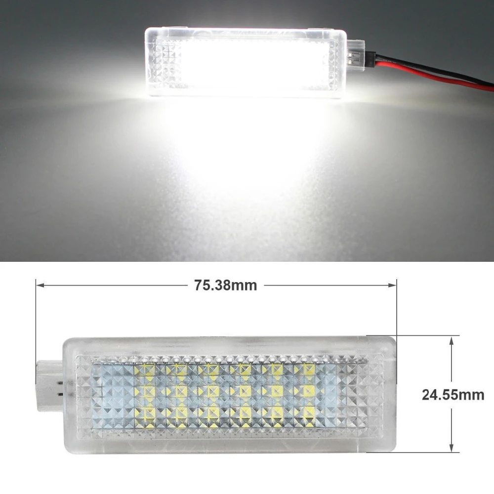 

2Pcs For BMW E63 E60 E65 E70 E81 E82 E87 E90 E91 E92 E93 F07 F10 F11 F12 F18 LED Door Welcome Light White Courtesy Lamp Kit